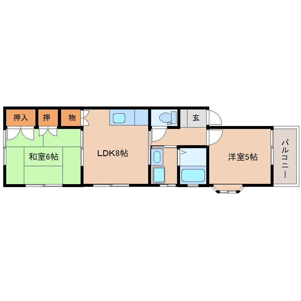 間取り図 東海道本線/安倍川駅 徒歩4分 1階 築24年