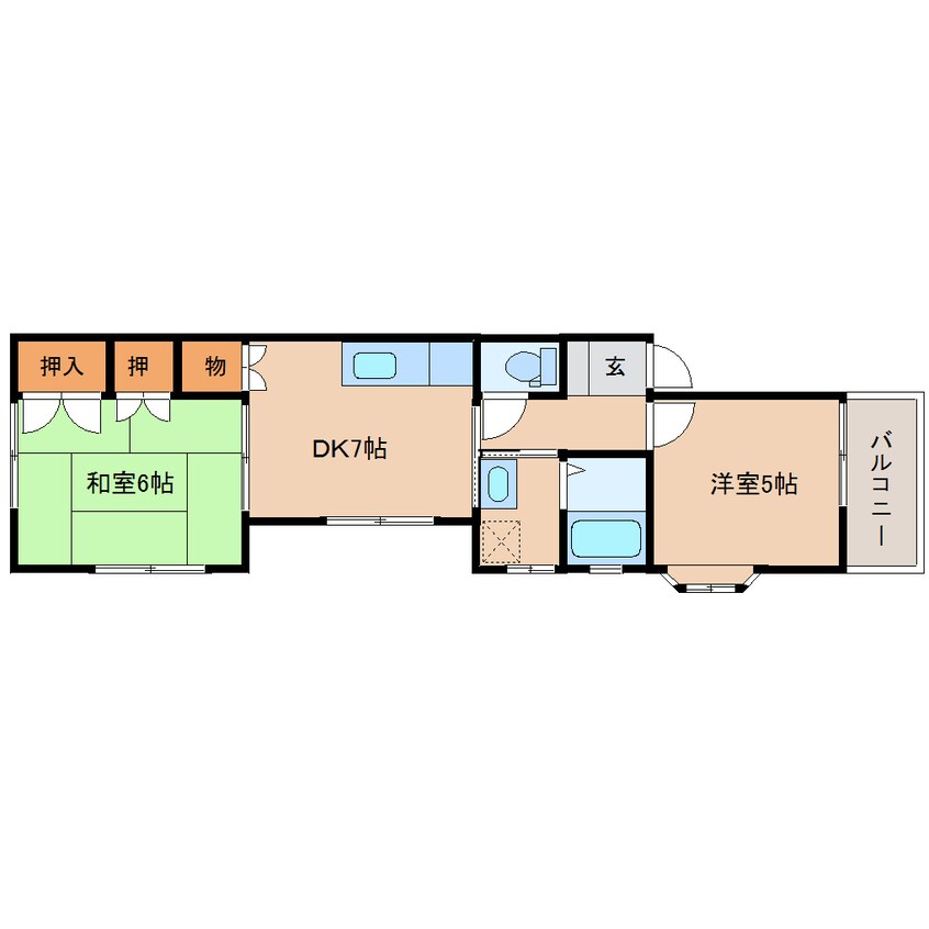 間取図 東海道本線/安倍川駅 徒歩4分 2階 築22年