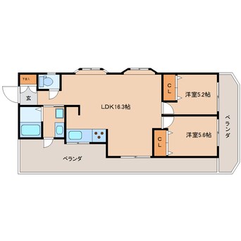 間取図 東海道本線/静岡駅 バス19分記念碑前下車:停歩2分 4階 築26年