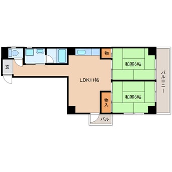 間取図 東海道新幹線（東海）/静岡駅 徒歩7分 5階 築44年