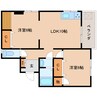 東海道本線/静岡駅 バス:36分:停歩2分 3階 築28年 2LDKの間取り