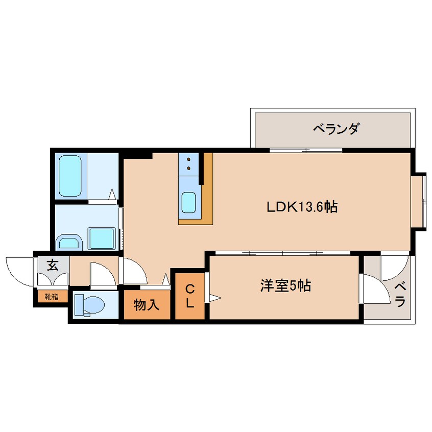 間取図 東海道本線/静岡駅 徒歩13分 3階 築17年