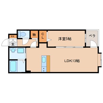 間取図 東海道本線/静岡駅 徒歩13分 3階 築17年