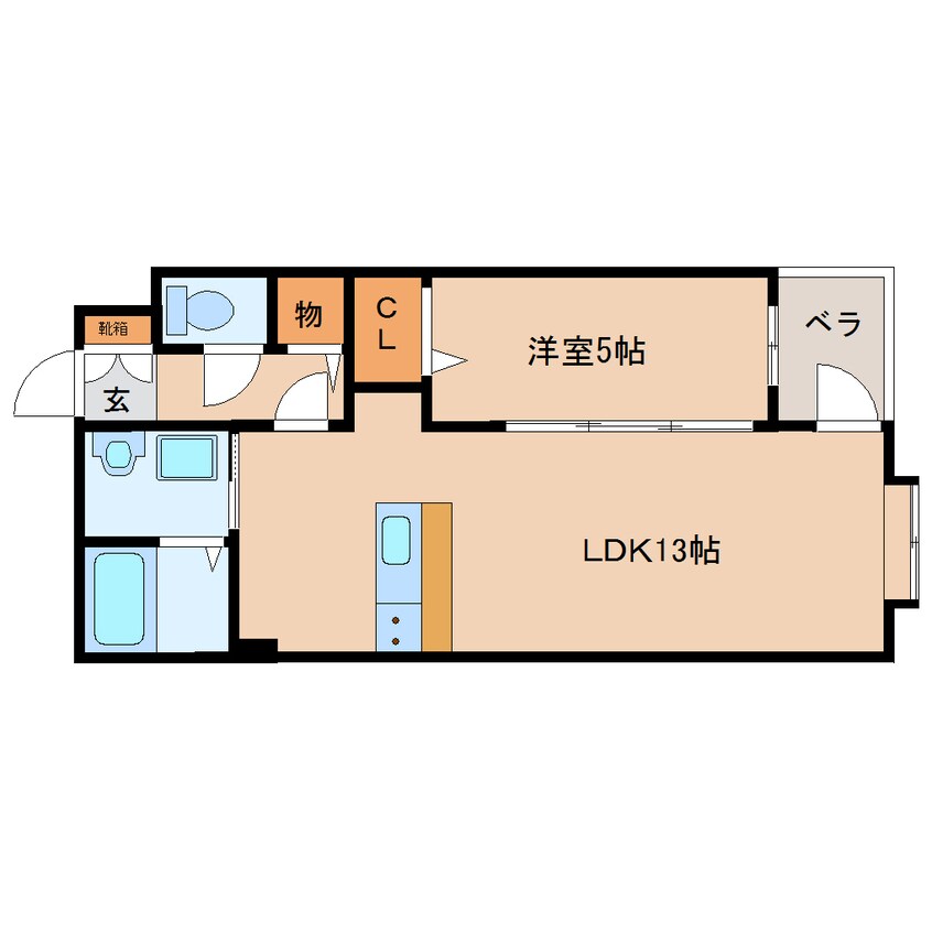 間取図 東海道本線/静岡駅 徒歩13分 3階 築17年