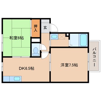 間取図 東海道本線/静岡駅 バス28分服織中学校前下車:停歩4分 2階 築22年