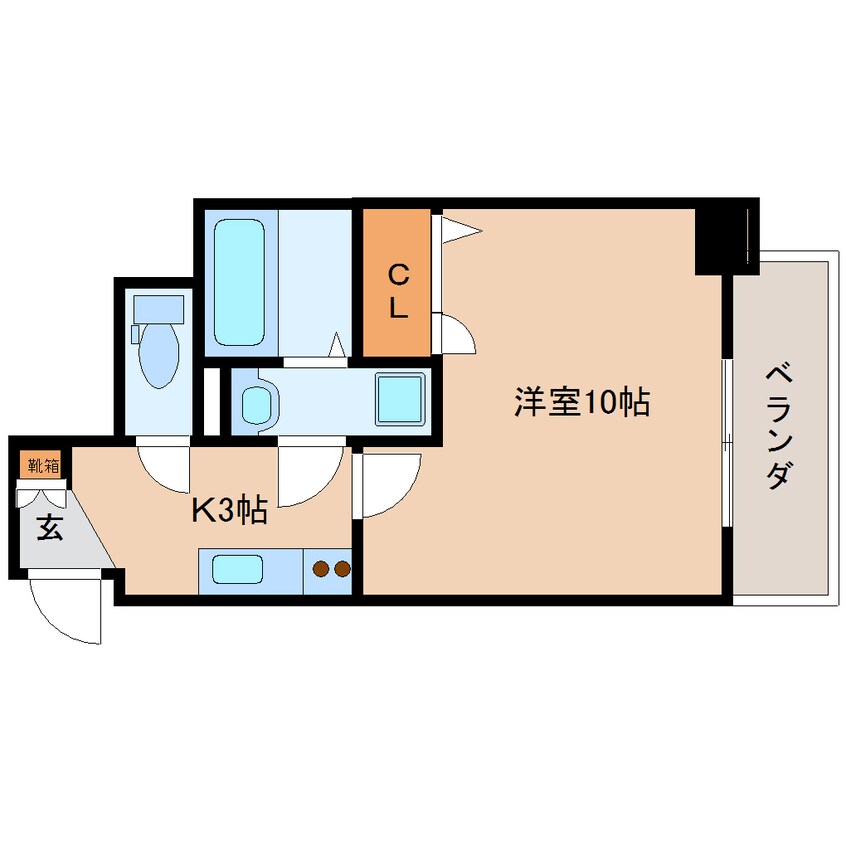 間取図 東海道本線/静岡駅 徒歩17分 7階 築17年