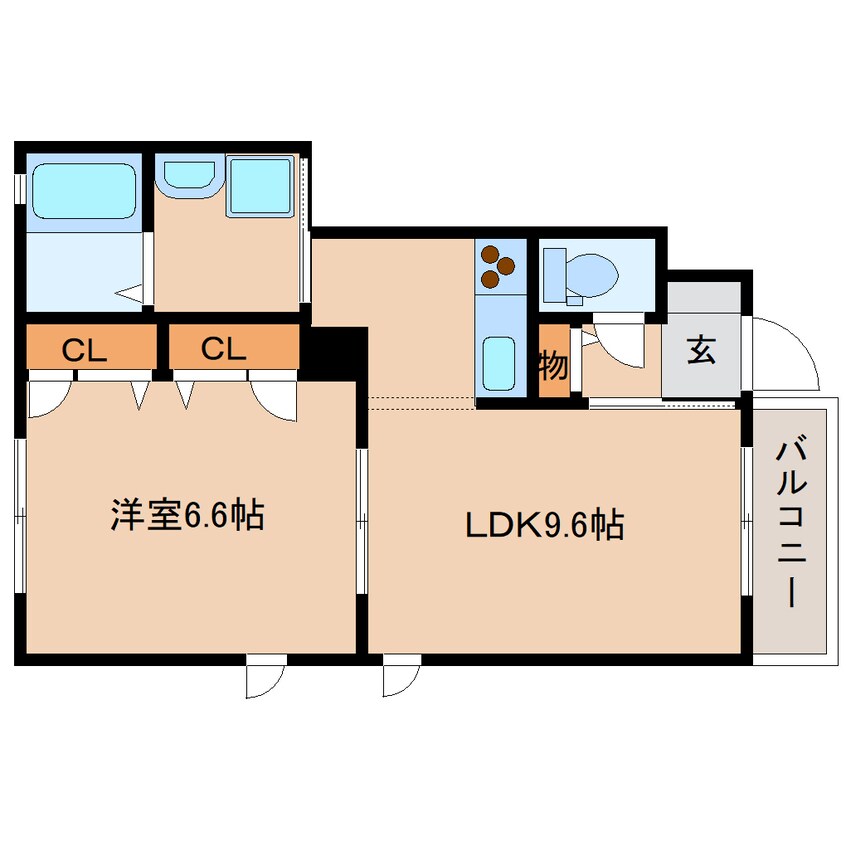 間取図 東海道本線/安倍川駅 徒歩20分 1階 築19年