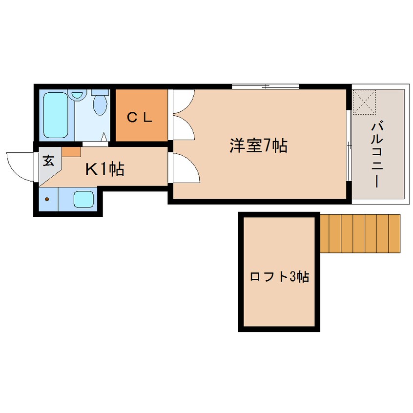 間取図 静岡鉄道静岡清水線/古庄駅 徒歩5分 1階 築35年