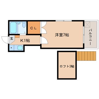 間取図 静岡鉄道静岡清水線/古庄駅 徒歩5分 1階 築35年