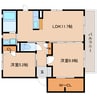 東海道本線/安倍川駅 徒歩18分 2階 築18年 2LDKの間取り
