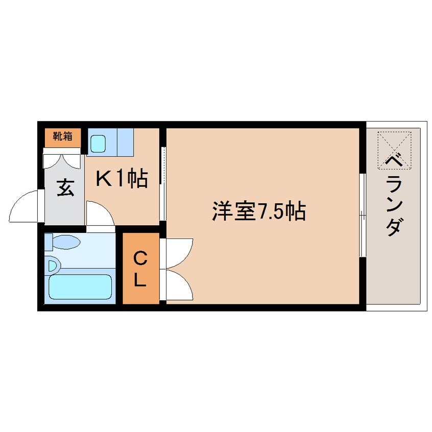 間取図 東海道本線/静岡駅 徒歩14分 4階 築35年