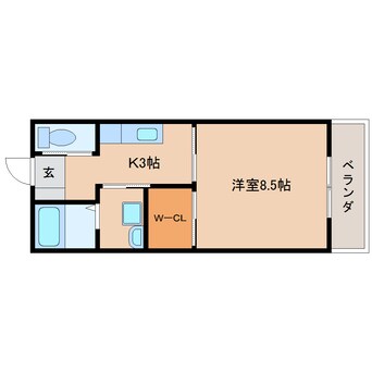 間取図 東海道本線/安倍川駅 徒歩8分 1階 築17年