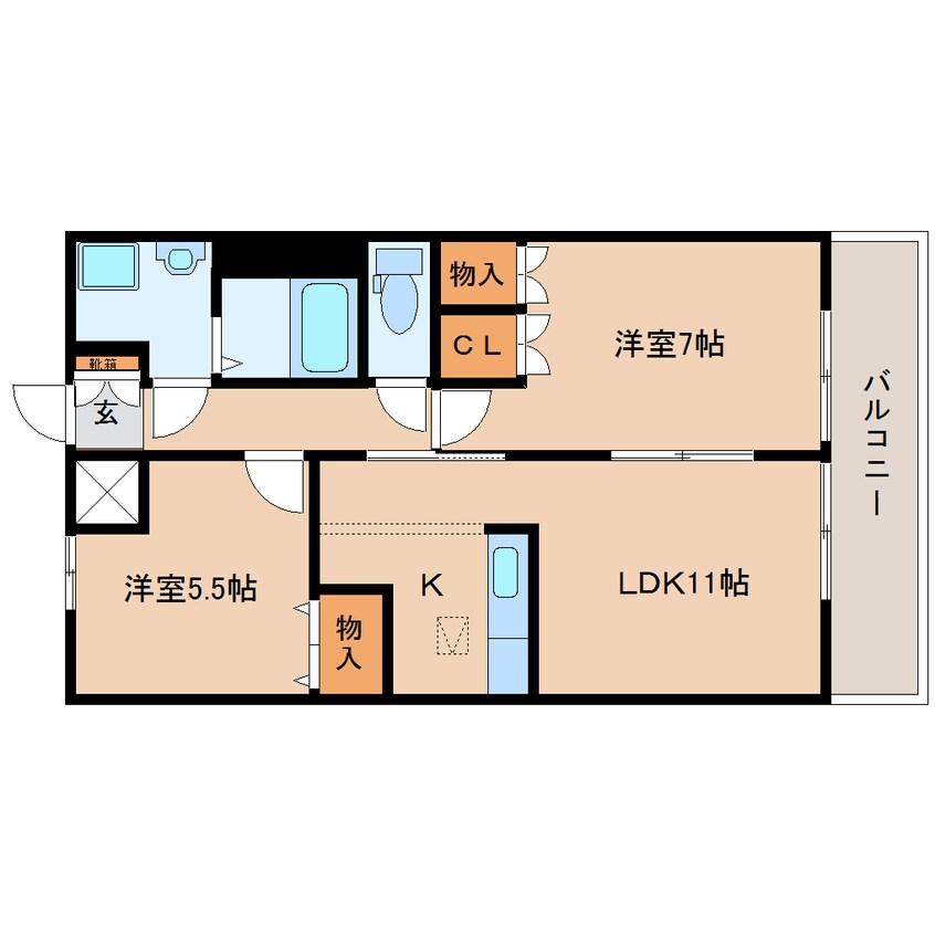 間取図 東海道本線/安倍川駅 徒歩25分 1階 築17年