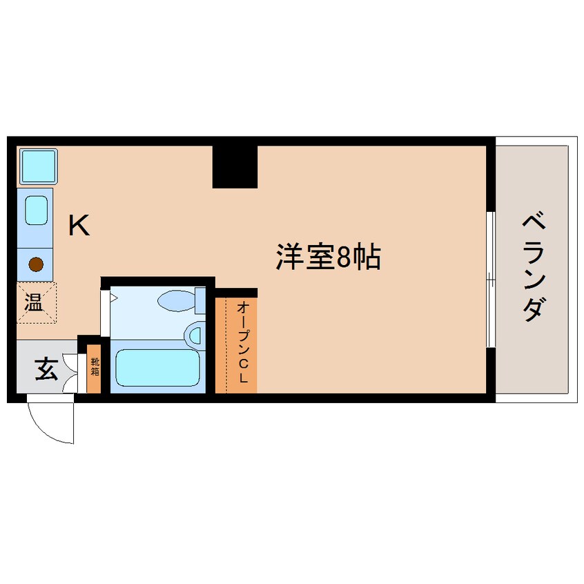 間取図 東海道本線/静岡駅 徒歩13分 4階 築35年