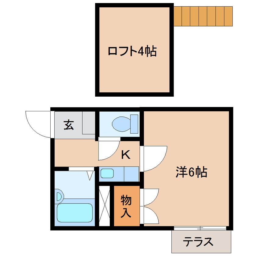 間取図 東海道本線/静岡駅 バス15分田町二丁目下車:停歩2分 1階 築34年