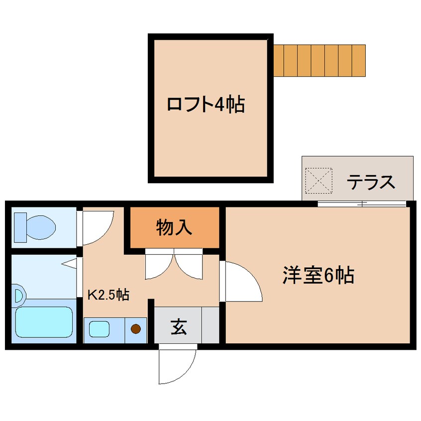 間取図 東海道本線/静岡駅 バス15分田町二丁目下車:停歩2分 1階 築34年