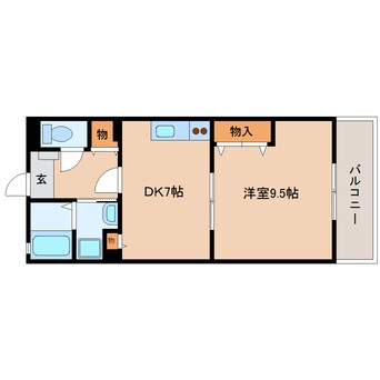 間取図 静岡鉄道静岡清水線/古庄駅 徒歩7分 4階 築16年