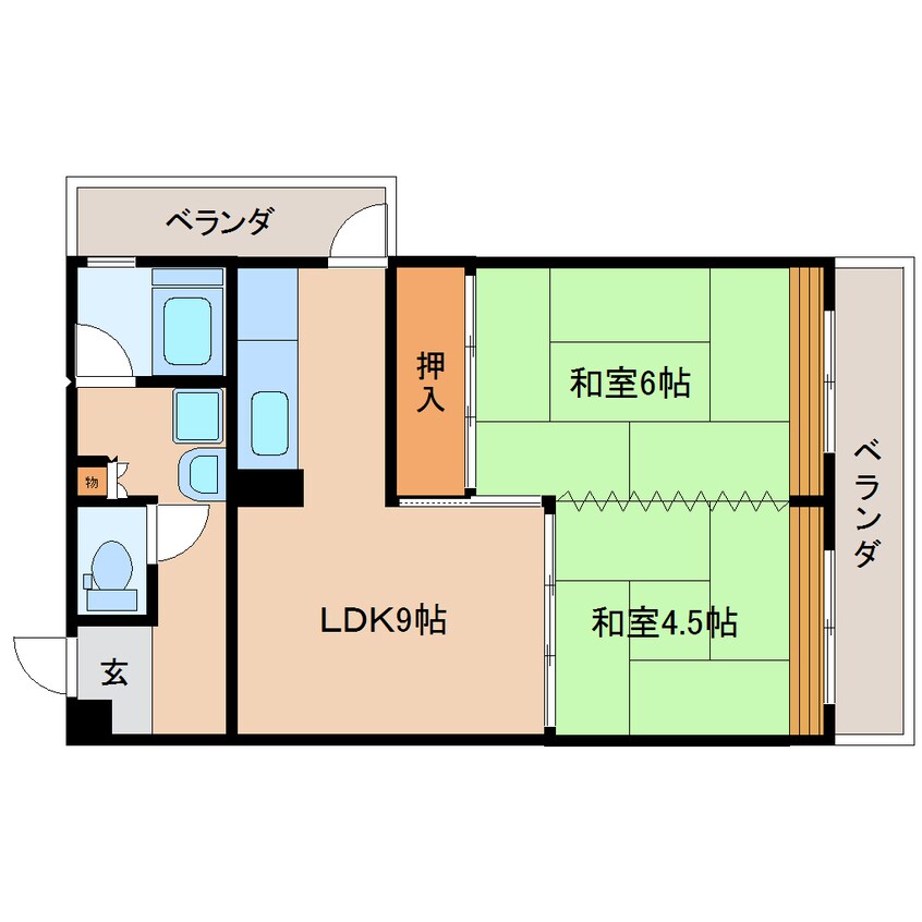 間取図 静岡鉄道静岡清水線/新静岡駅 徒歩9分 14階 築45年