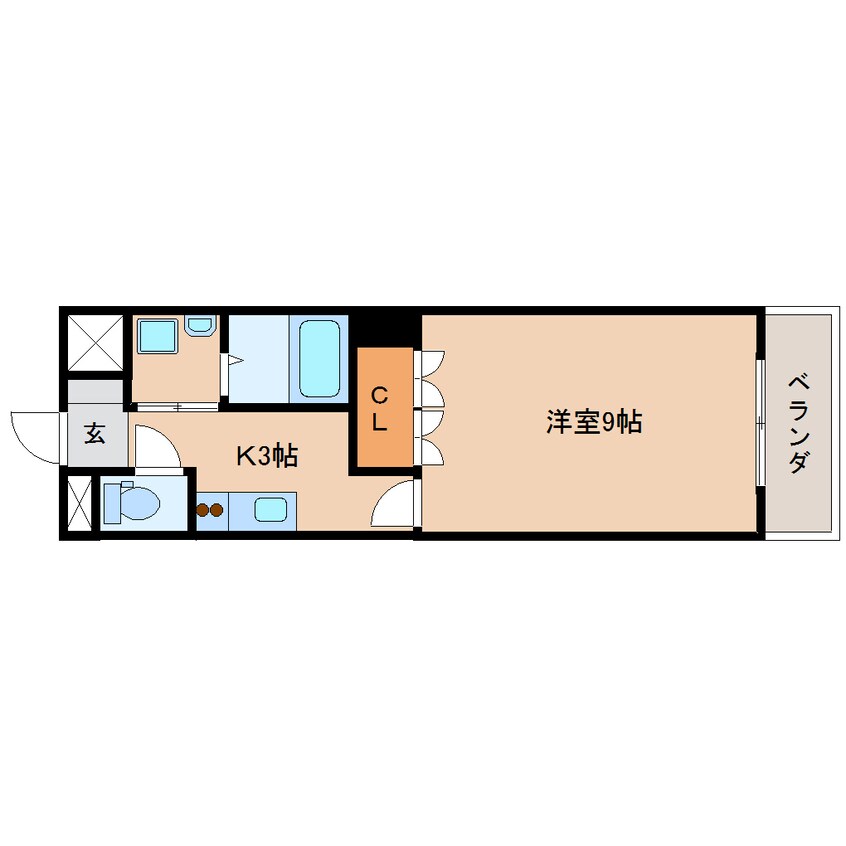 間取図 東海道本線/東静岡駅 徒歩7分 3階 築16年