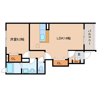 間取図 東海道本線/静岡駅 バス20分記念碑前下車:停歩3分 1階 築17年