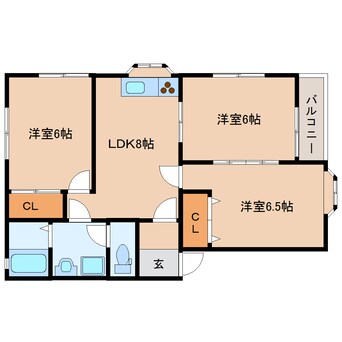間取図 東海道本線/静岡駅 バス20分柳新田西下車:停歩4分 1階 築31年