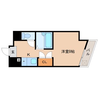 間取図 東海道本線/静岡駅 徒歩10分 4階 築35年