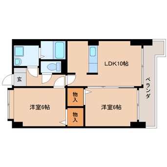 間取図 東海道本線/用宗駅 徒歩1分 2階 築17年