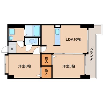 間取図 東海道本線/用宗駅 徒歩1分 5階 築17年