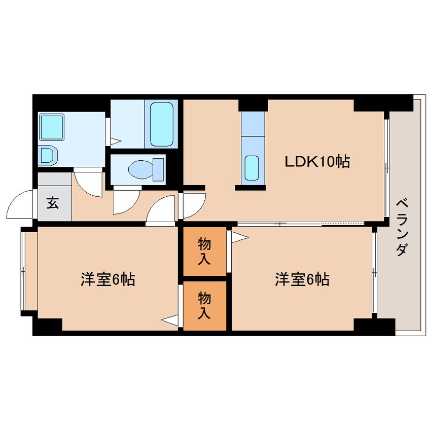 間取図 東海道本線/用宗駅 徒歩1分 4階 築17年