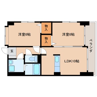 間取図 東海道本線/用宗駅 徒歩1分 4階 築17年