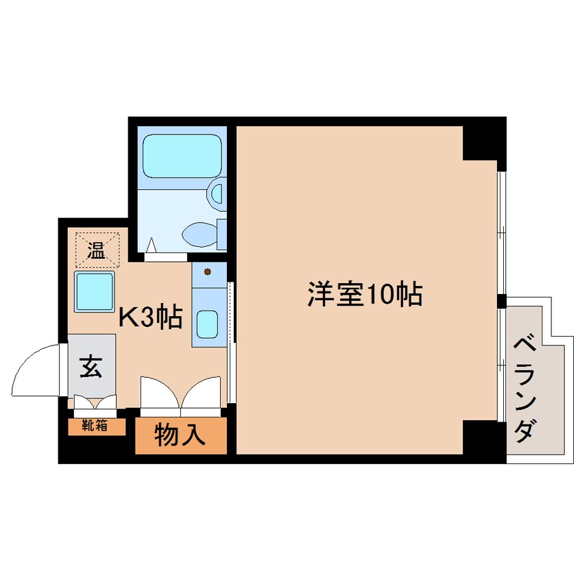 間取図 東海道本線/静岡駅 徒歩13分 6階 築36年