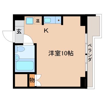 間取図 東海道本線/静岡駅 徒歩13分 8階 築36年