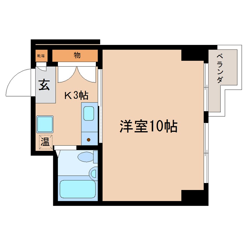 間取図 東海道本線/静岡駅 徒歩13分 5階 築36年