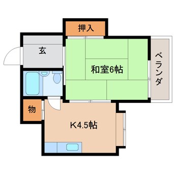 間取図 東海道本線/静岡駅 徒歩21分 5階 築41年