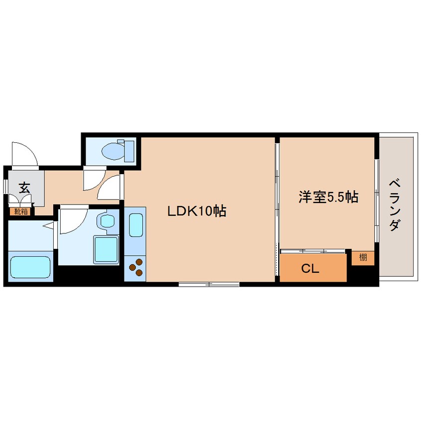 間取図 東海道本線/東静岡駅 徒歩8分 6階 築16年