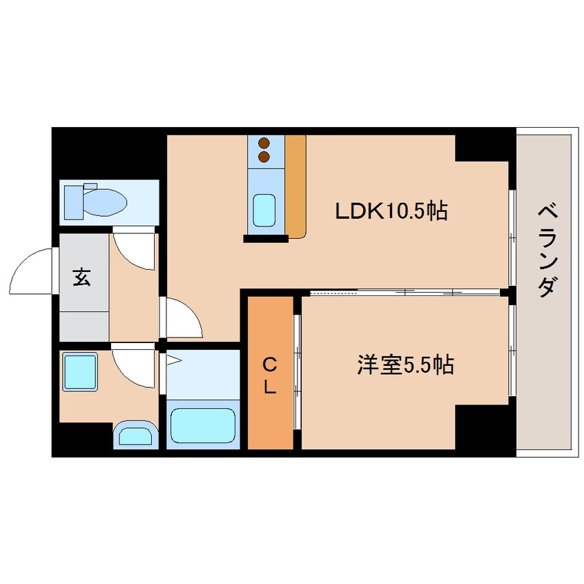 間取図 東海道本線/東静岡駅 徒歩8分 1階 築16年