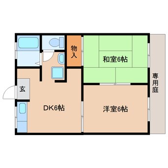 間取図 東海道本線/静岡駅 バス10分横内町静岡学園入口下車:停歩2分 1階 築37年