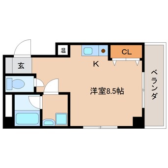 間取図 静岡鉄道静岡清水線/新静岡駅 徒歩6分 2階 築19年