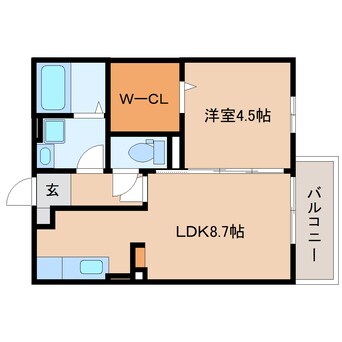 間取図 東海道本線/安倍川駅 徒歩26分 2階 築20年