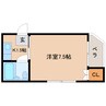 静岡鉄道静岡清水線/新静岡駅 徒歩4分 3階 築44年 1Kの間取り