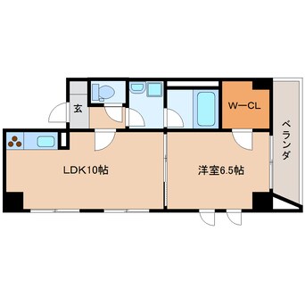 間取図 東海道本線/静岡駅 徒歩15分 3階 築16年