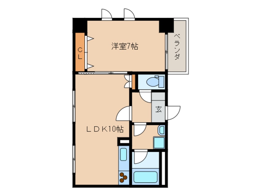 間取図 東海道本線/静岡駅 徒歩15分 2階 築17年