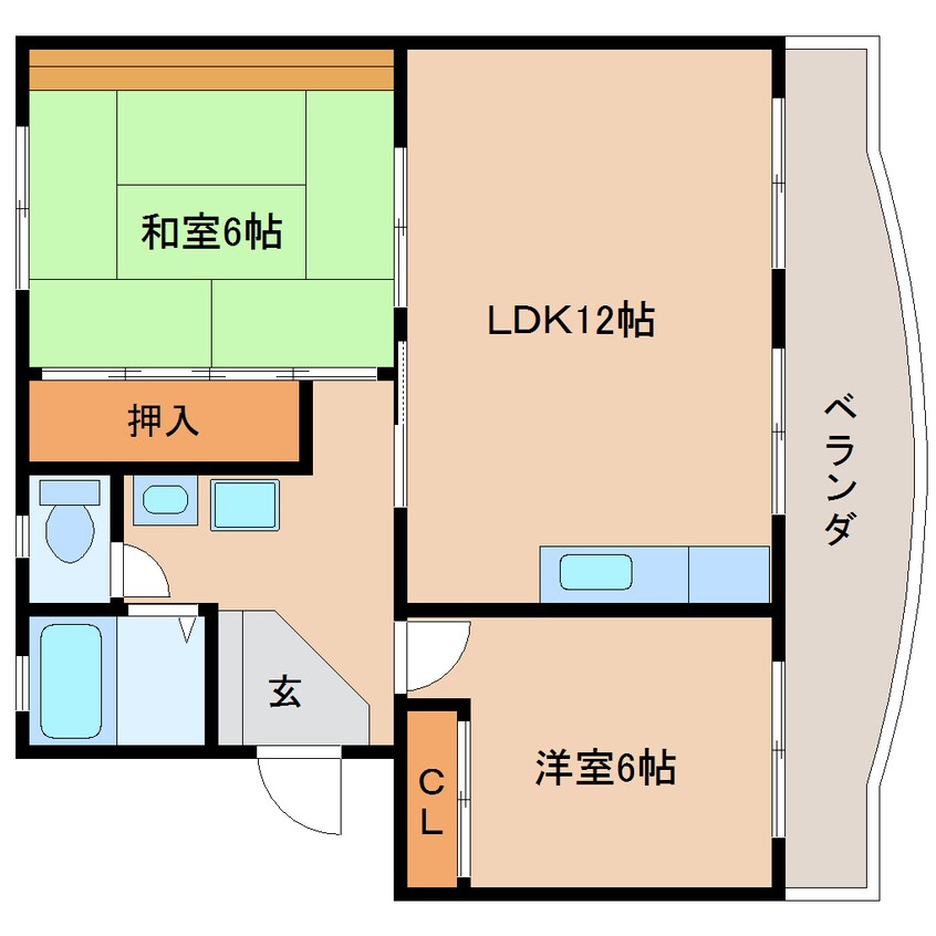 間取図 静岡鉄道静岡清水線/古庄駅 徒歩11分 3階 築39年