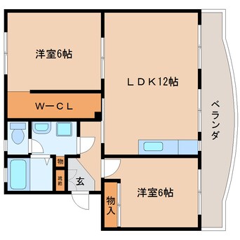 間取図 静岡鉄道静岡清水線/古庄駅 徒歩11分 3階 築38年