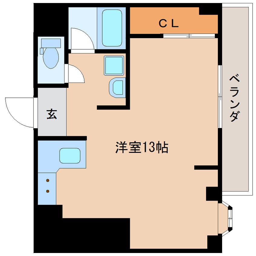 間取図 静岡鉄道静岡清水線/新静岡駅 徒歩14分 2階 築43年