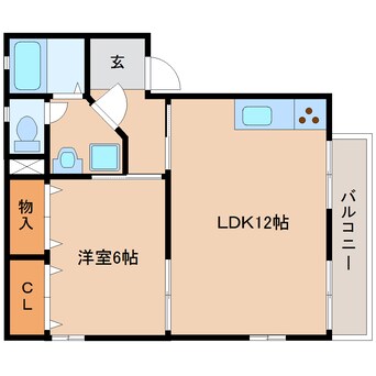 間取図 東海道本線/静岡駅 バス19分平和町下車:停歩1分 2階 築35年