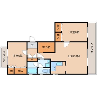 間取図 東海道本線/静岡駅 徒歩12分 8階 築37年