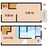 東海道本線/静岡駅 バス:19分:停歩1分 1-2階 築17年 2DKの間取り