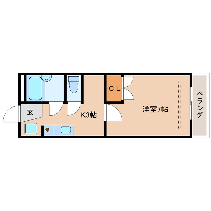 間取図 東海道本線/静岡駅 バス22分平ケ谷下車:停歩1分 1階 築39年