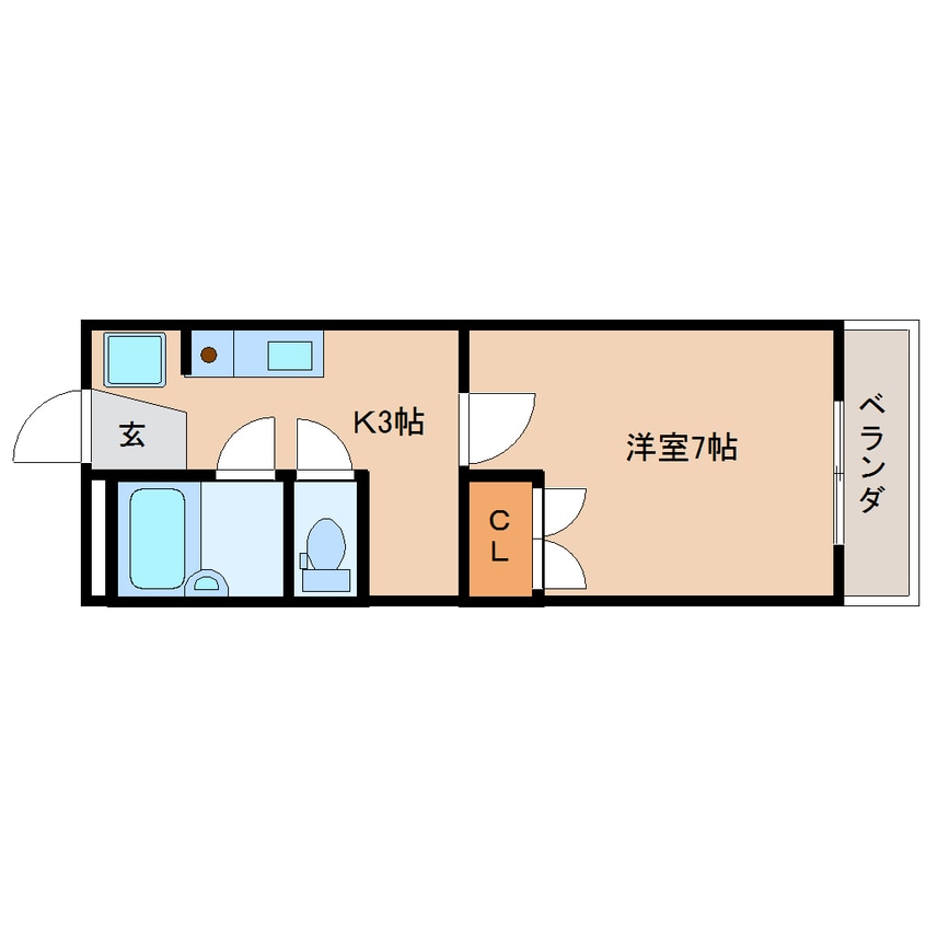 間取図 東海道本線/静岡駅 バス22分平ケ谷下車:停歩1分 1階 築41年